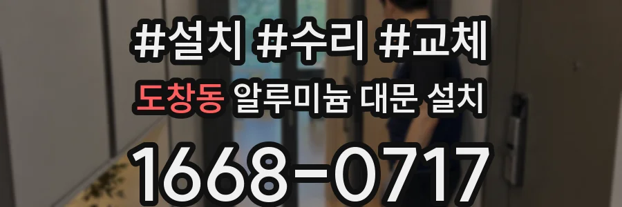 도창동 알루미늄 대문 설치
