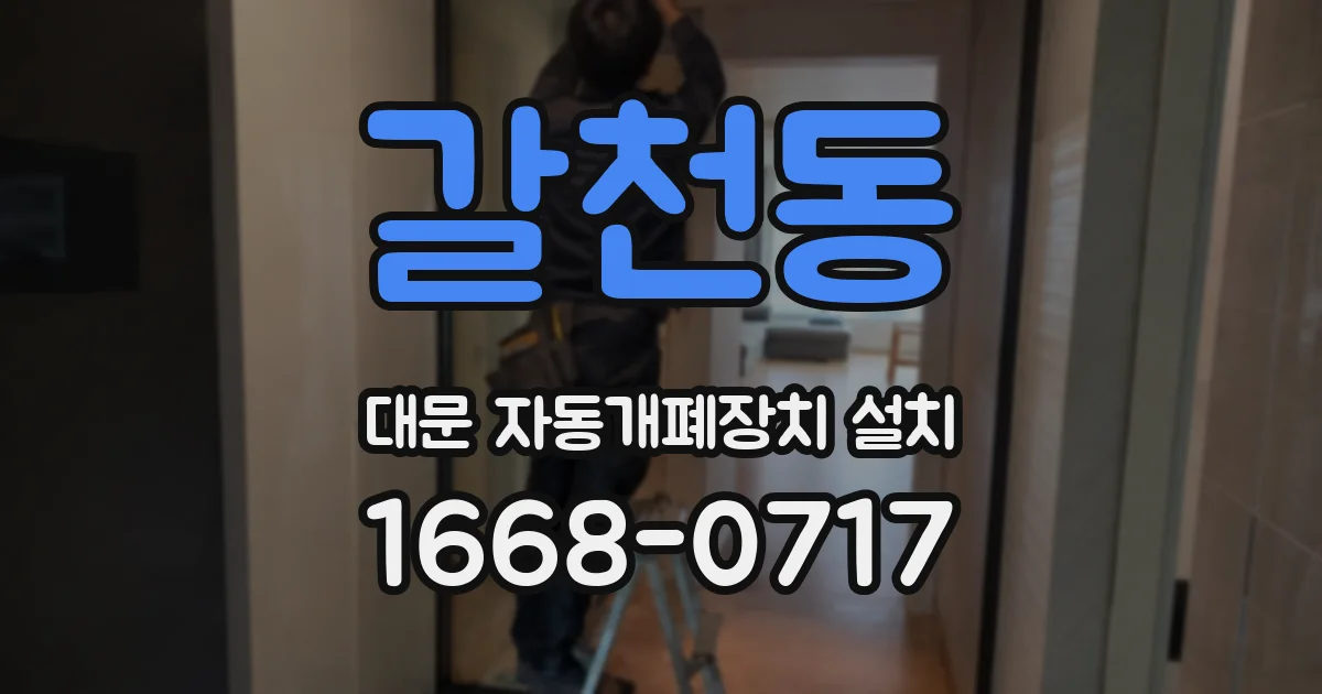 갈천동 대문 자동개폐장치 설치