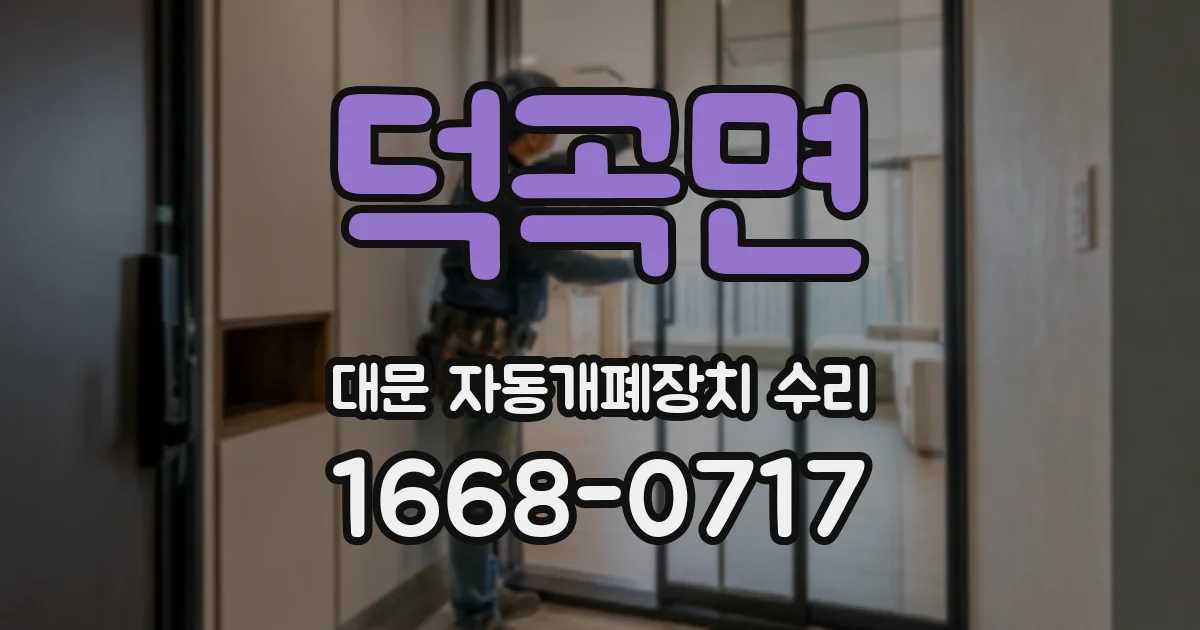 덕곡면 대문 자동개폐장치 수리