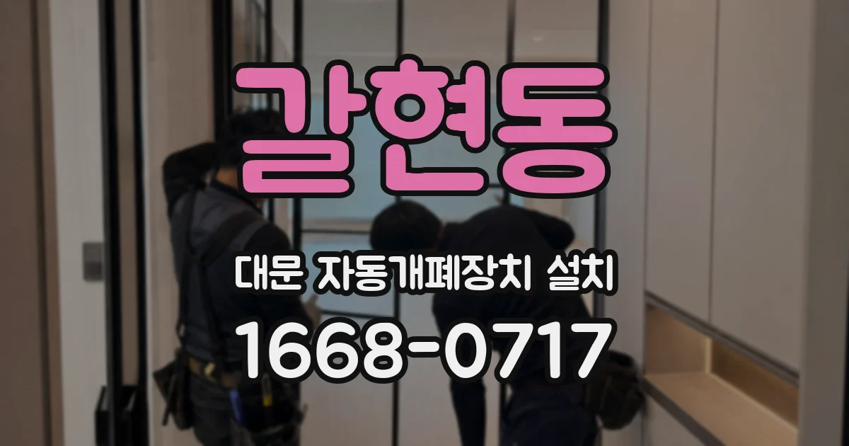 갈현동 대문 자동개폐장치 설치