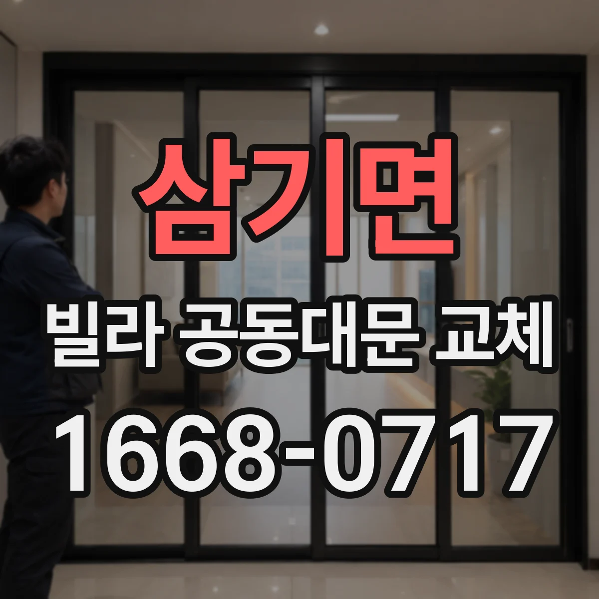 삼기면 빌라 공동대문 교체