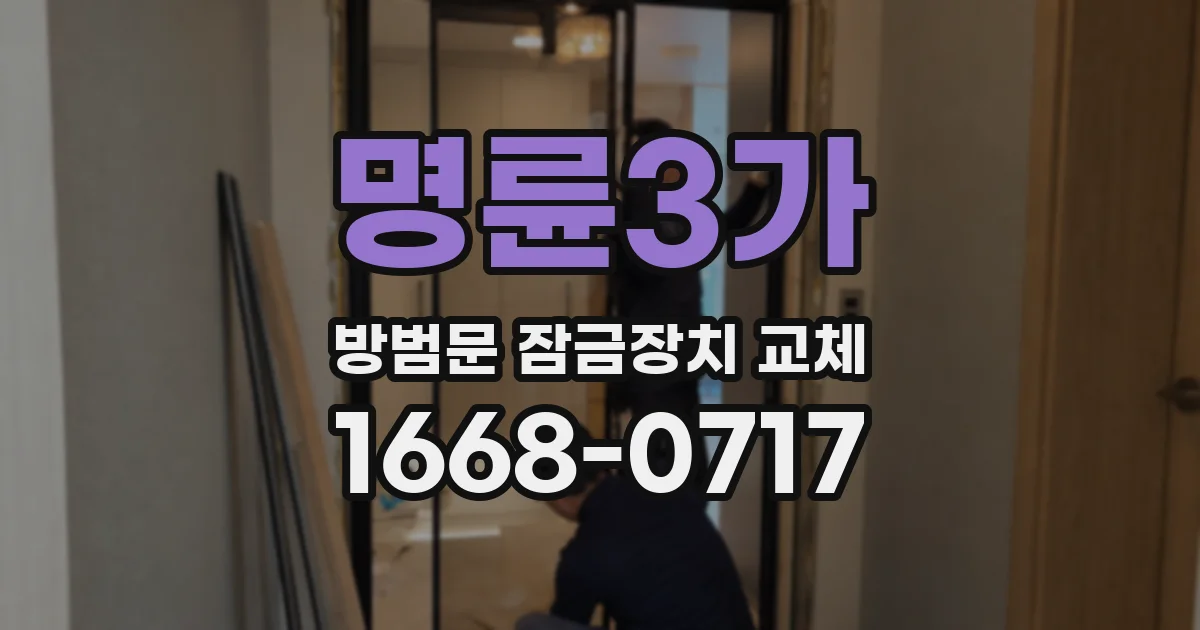 명륜3가 방범문 잠금장치 교체