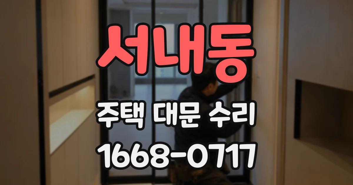 서내동 주택 대문 수리