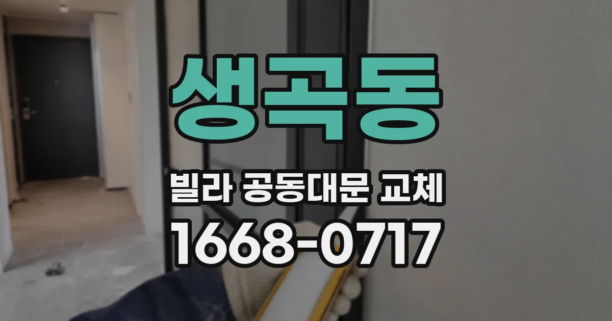 생곡동 빌라 공동대문 교체