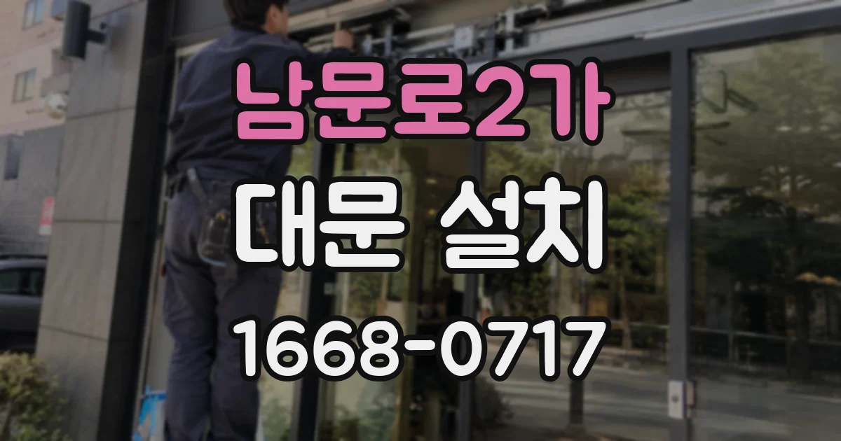 남문로2가 대문 설치