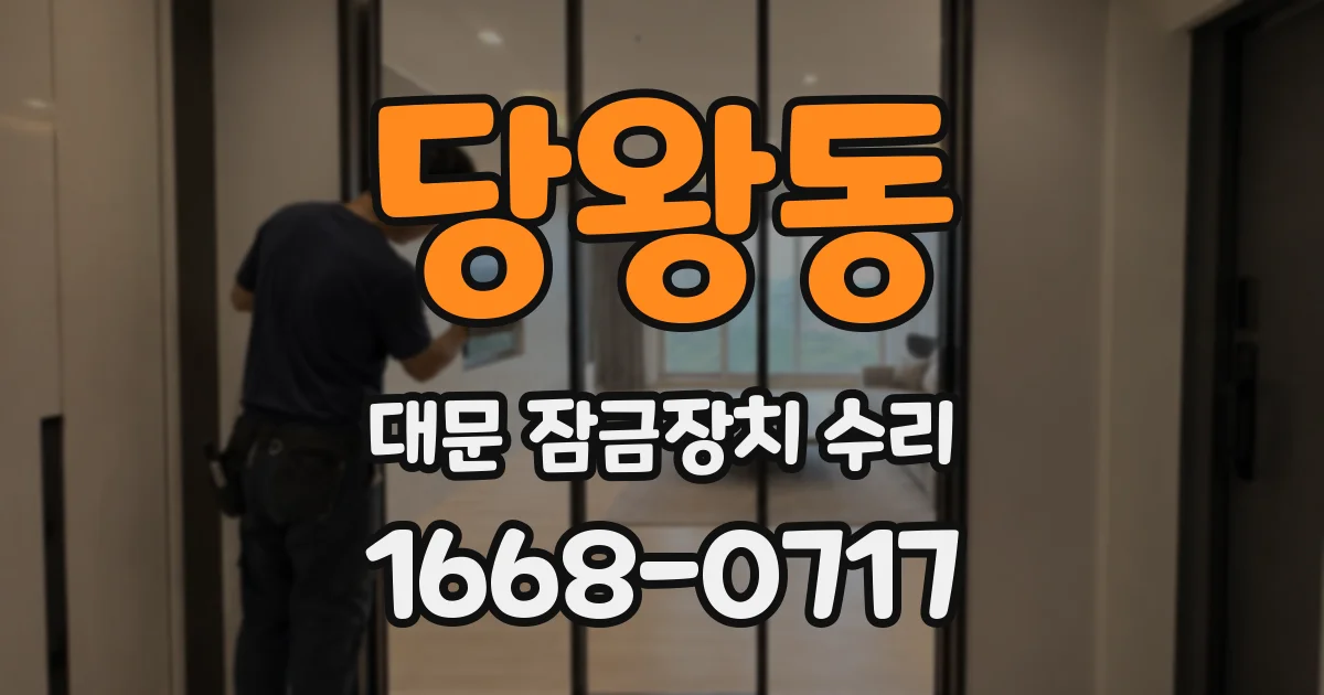 당왕동 대문 잠금장치 수리