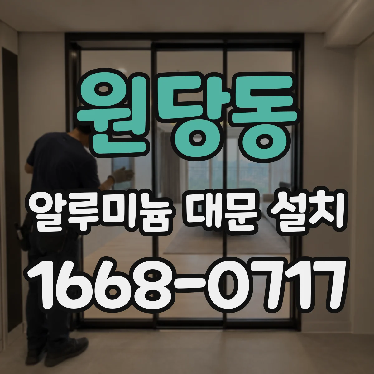 원당동 알루미늄 대문 설치
