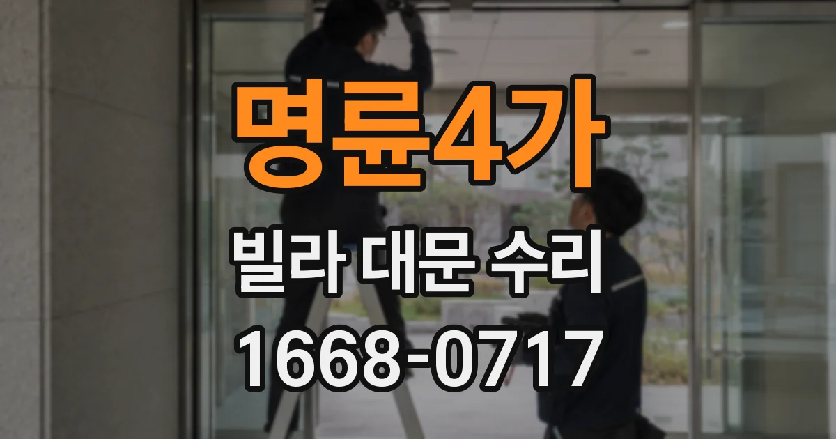 명륜4가 빌라 대문 수리