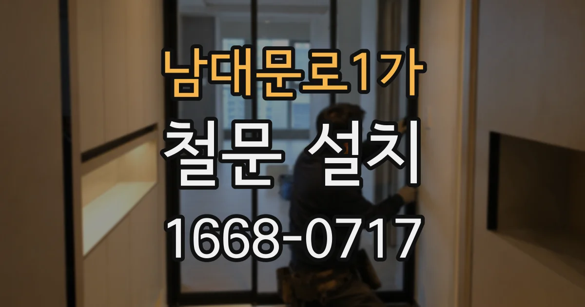 남대문로1가 철문 설치