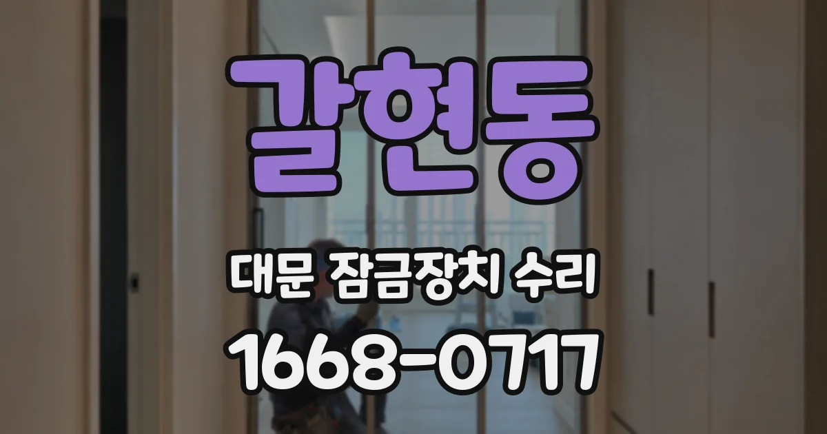 갈현동 대문 잠금장치 수리