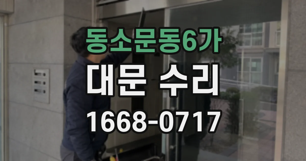동소문동6가 대문 수리