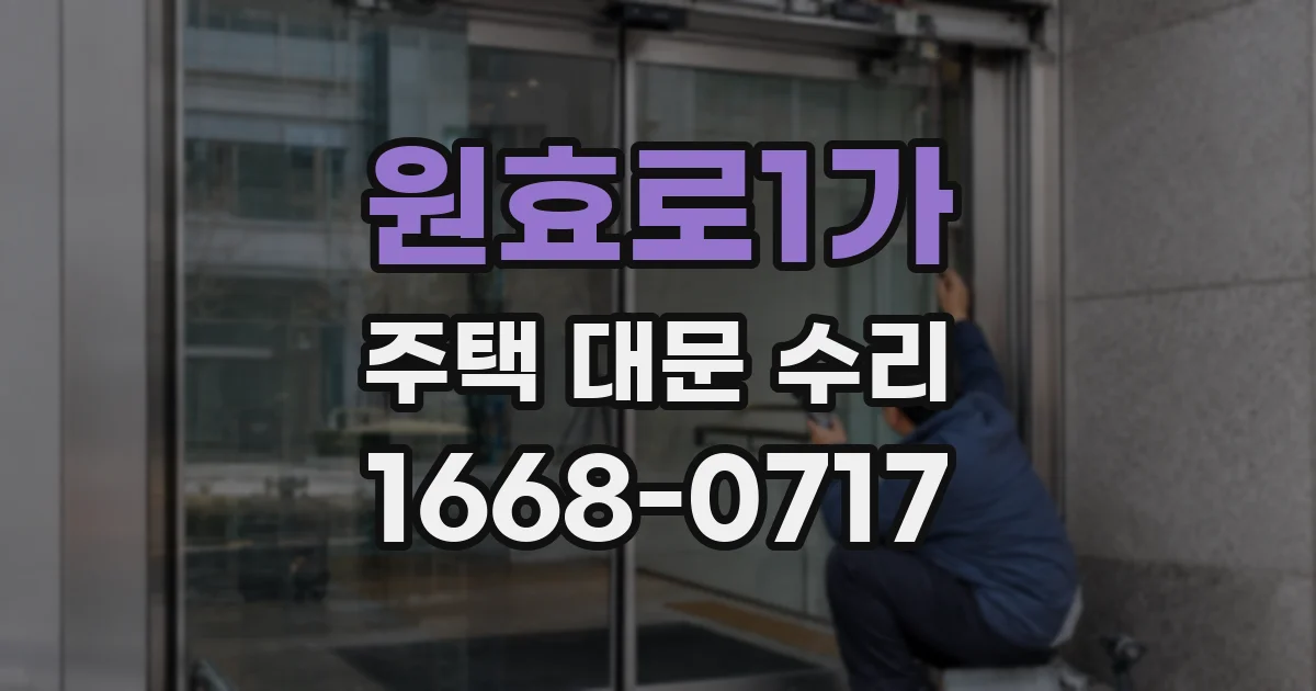 원효로1가 주택 대문 수리