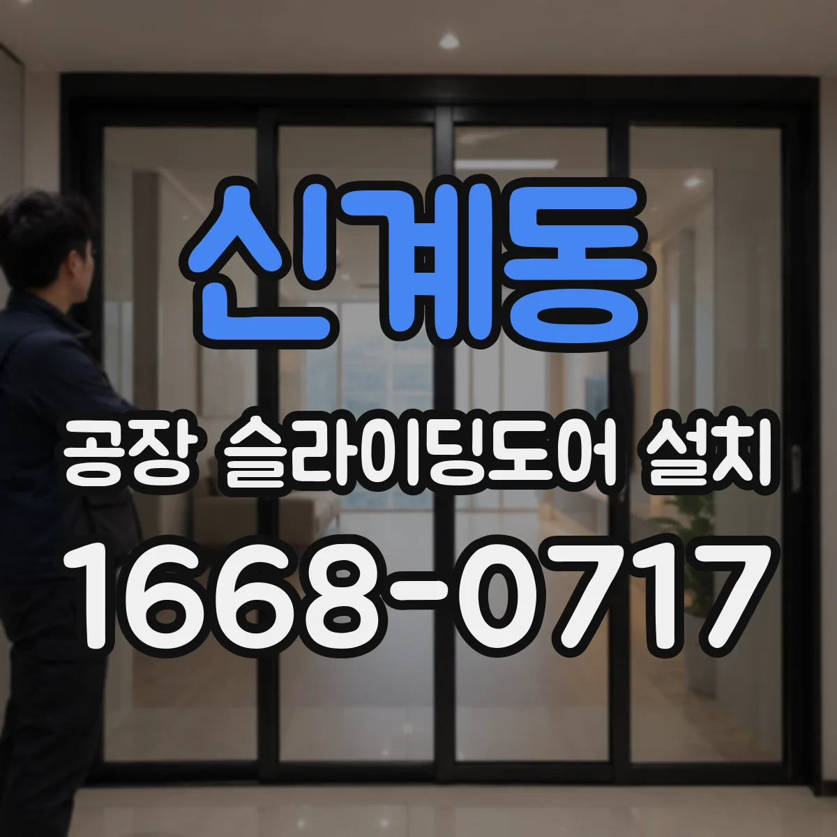 신계동 공장 슬라이딩도어 설치