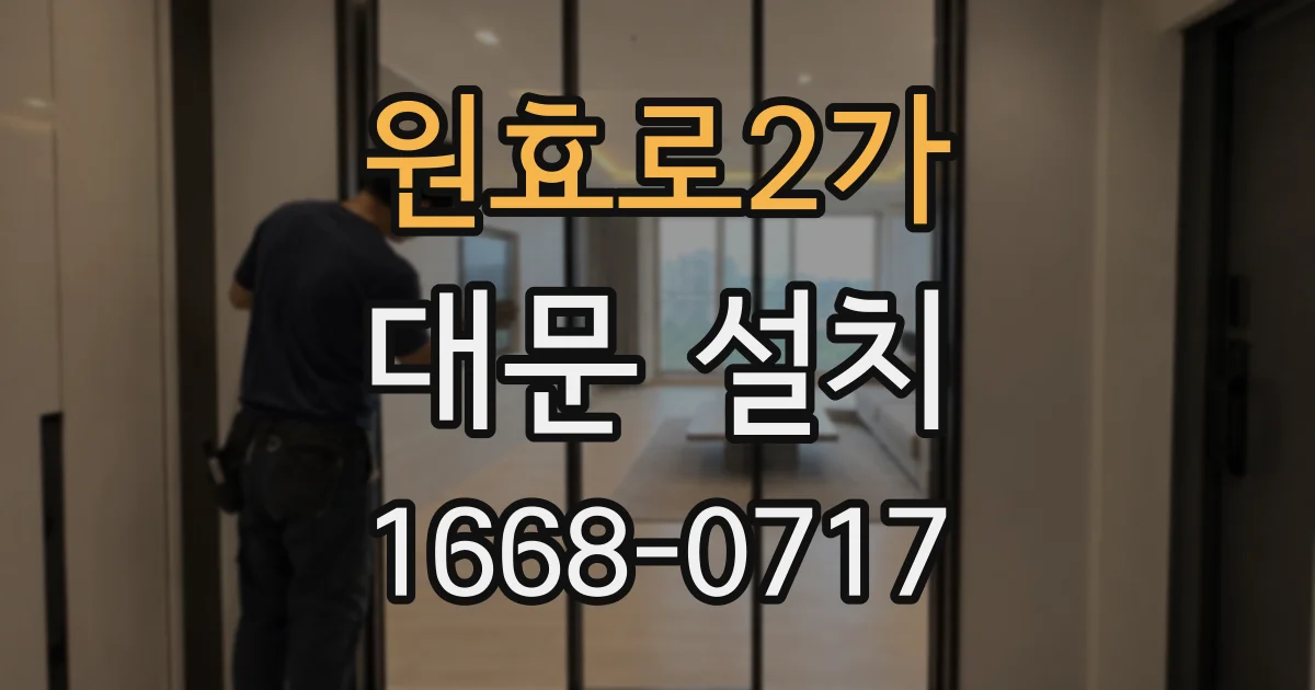 원효로2가 대문 설치