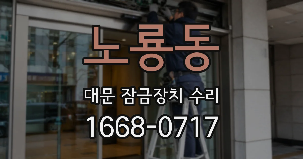노룡동 대문 잠금장치 수리