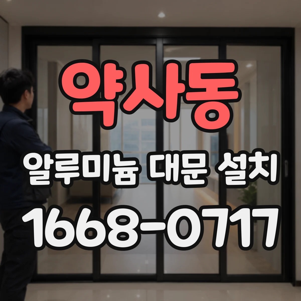 약사동 알루미늄 대문 설치