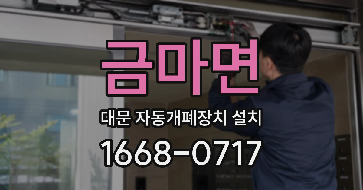 금마면 대문 자동개폐장치 설치