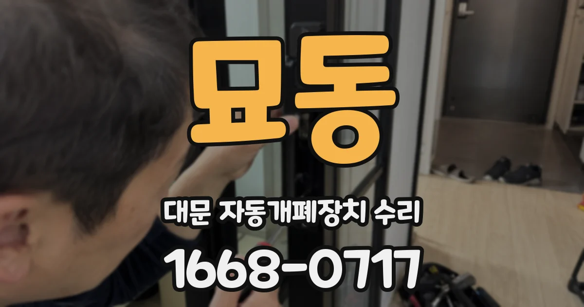 묘동 대문 자동개폐장치 수리