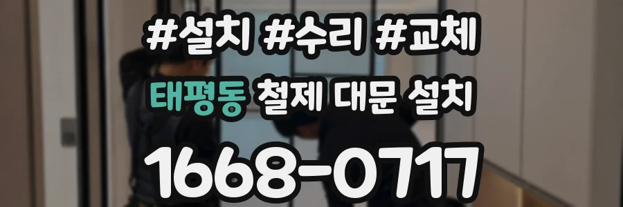 태평동 철제 대문 설치