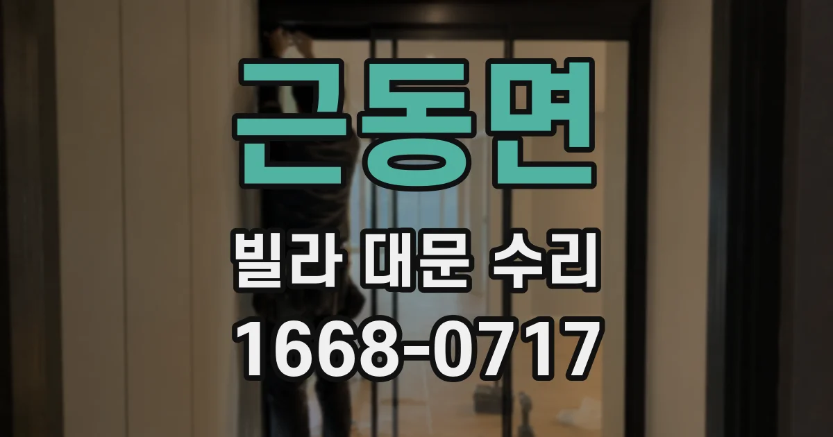 근동면 빌라 대문 수리