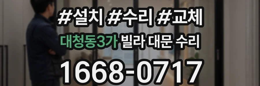대청동3가 빌라 대문 수리