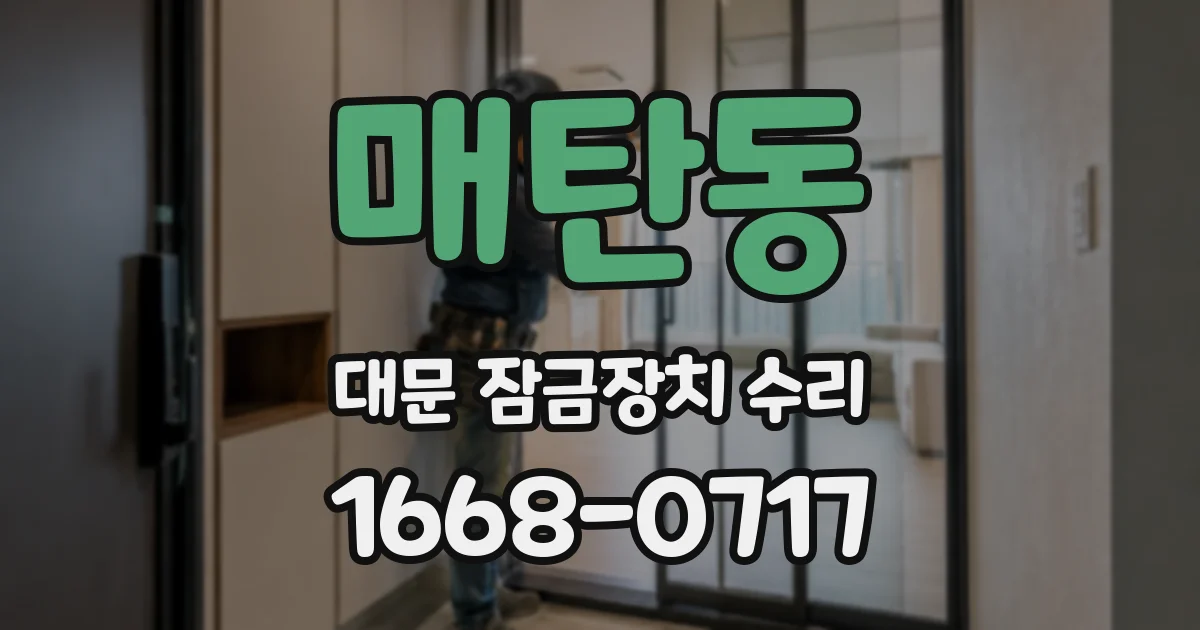 매탄동 대문 잠금장치 수리