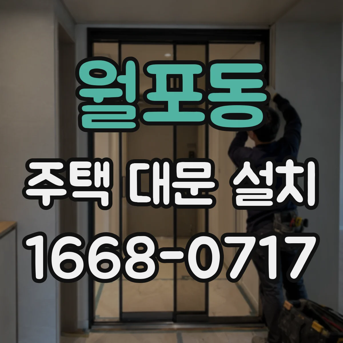 월포동 주택 대문 설치