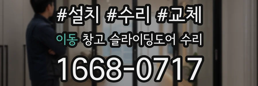 이동 창고 슬라이딩도어 수리