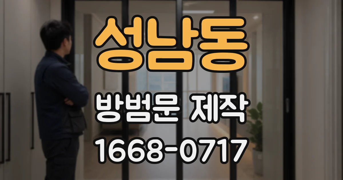 성남동 방범문 제작