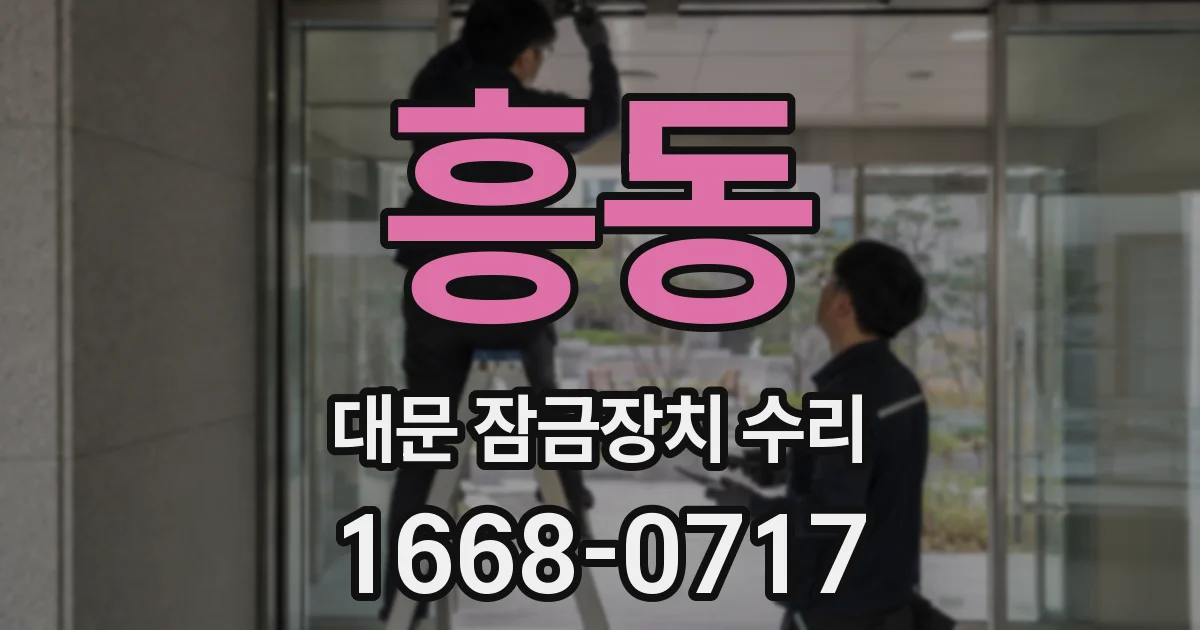 흥동 대문 잠금장치 수리