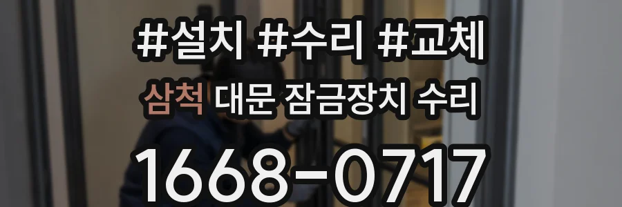 삼척 대문 잠금장치 수리