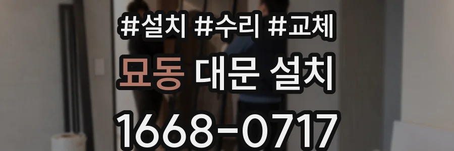 묘동 대문 설치