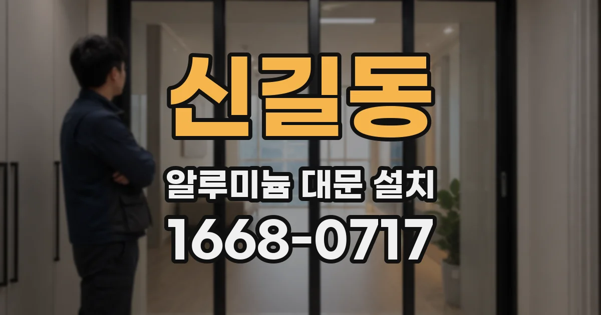 신길동 알루미늄 대문 설치