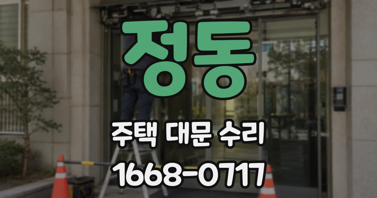 정동 주택 대문 수리