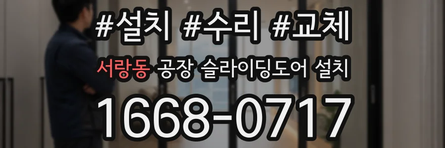 서랑동 공장 슬라이딩도어 설치