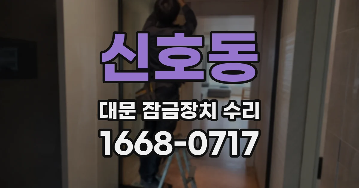 신호동 대문 잠금장치 수리