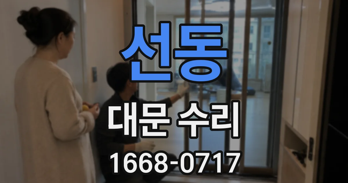 선동 대문 수리