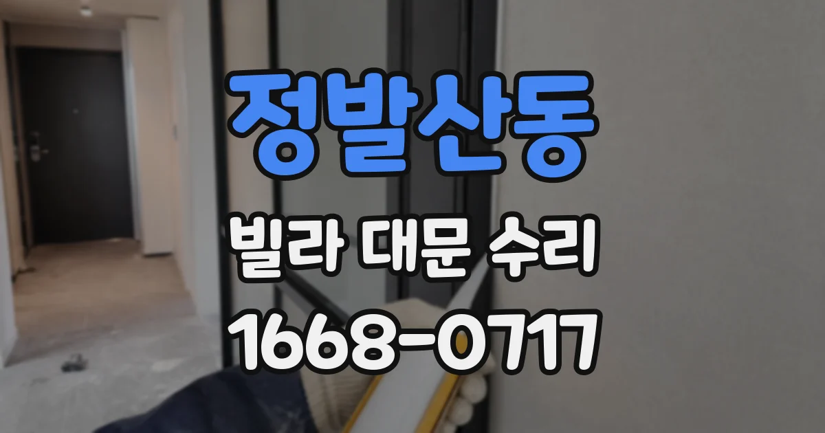 정발산동 빌라 대문 수리