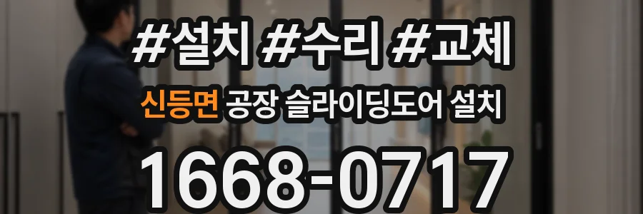 신등면 공장 슬라이딩도어 설치