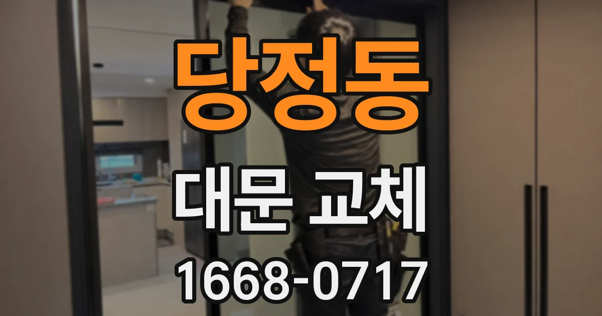 당정동 대문 교체