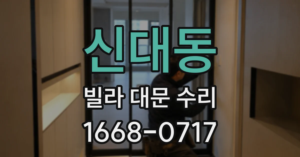 신대동 빌라 대문 수리