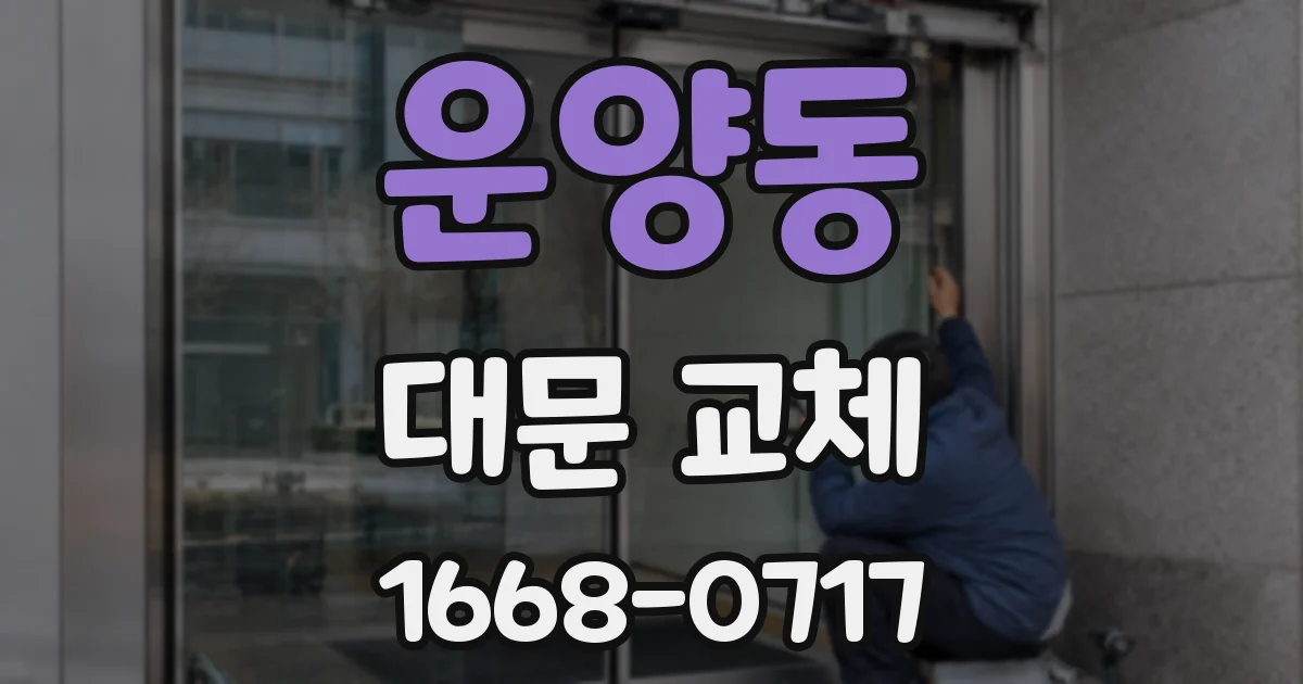 운양동 대문 교체