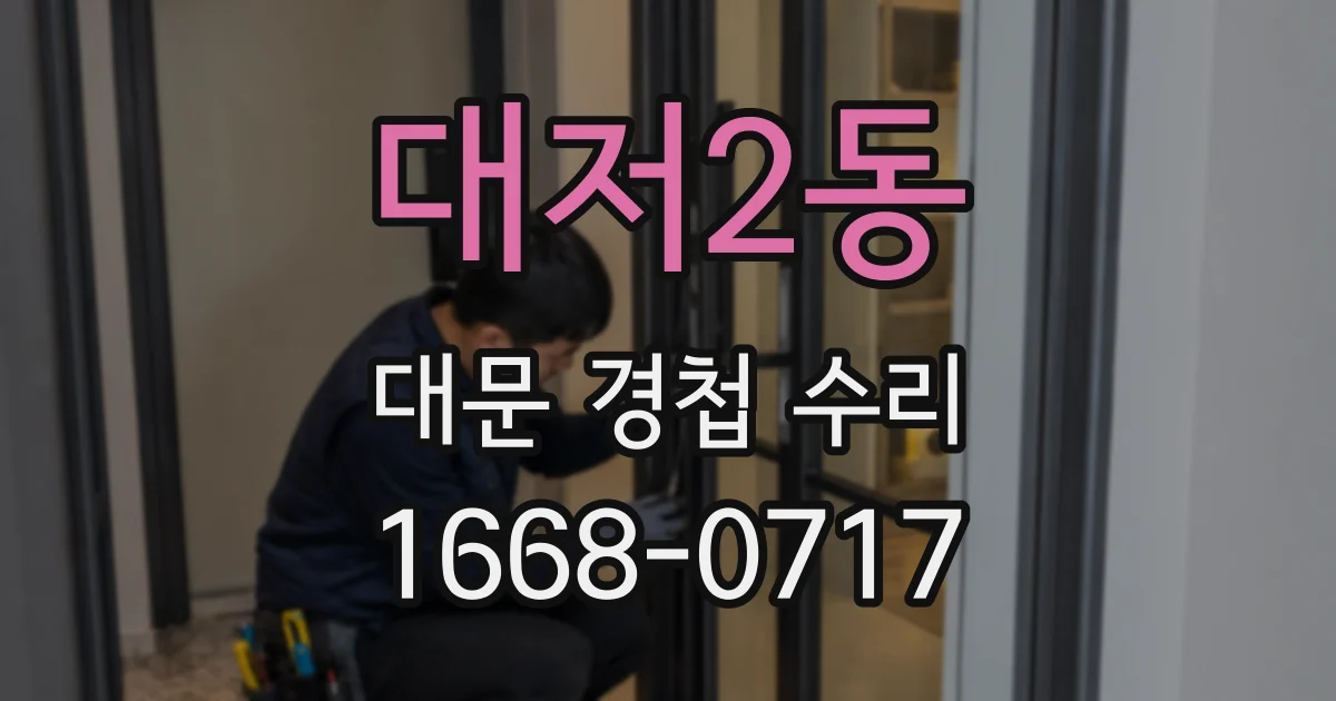 대저2동 대문 경첩 수리