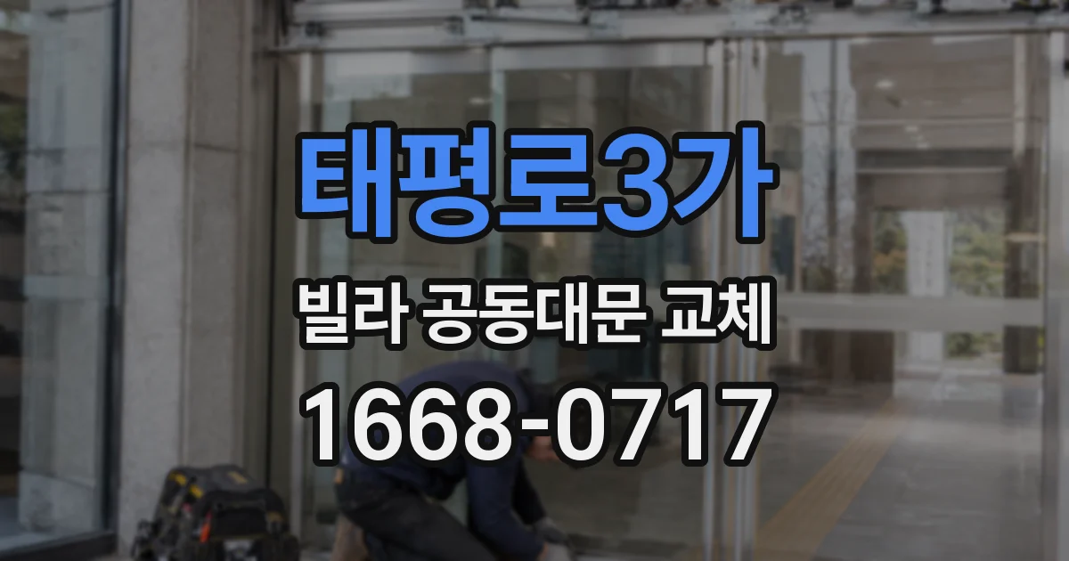 태평로3가 빌라 공동대문 교체