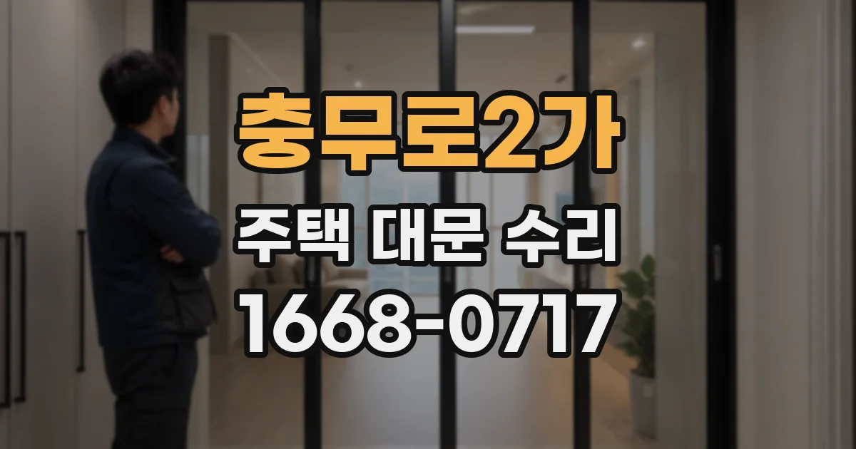 충무로2가 주택 대문 수리