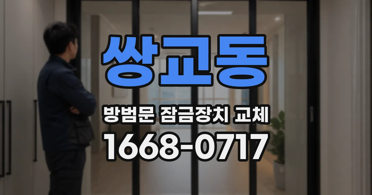쌍교동 방범문 잠금장치 교체