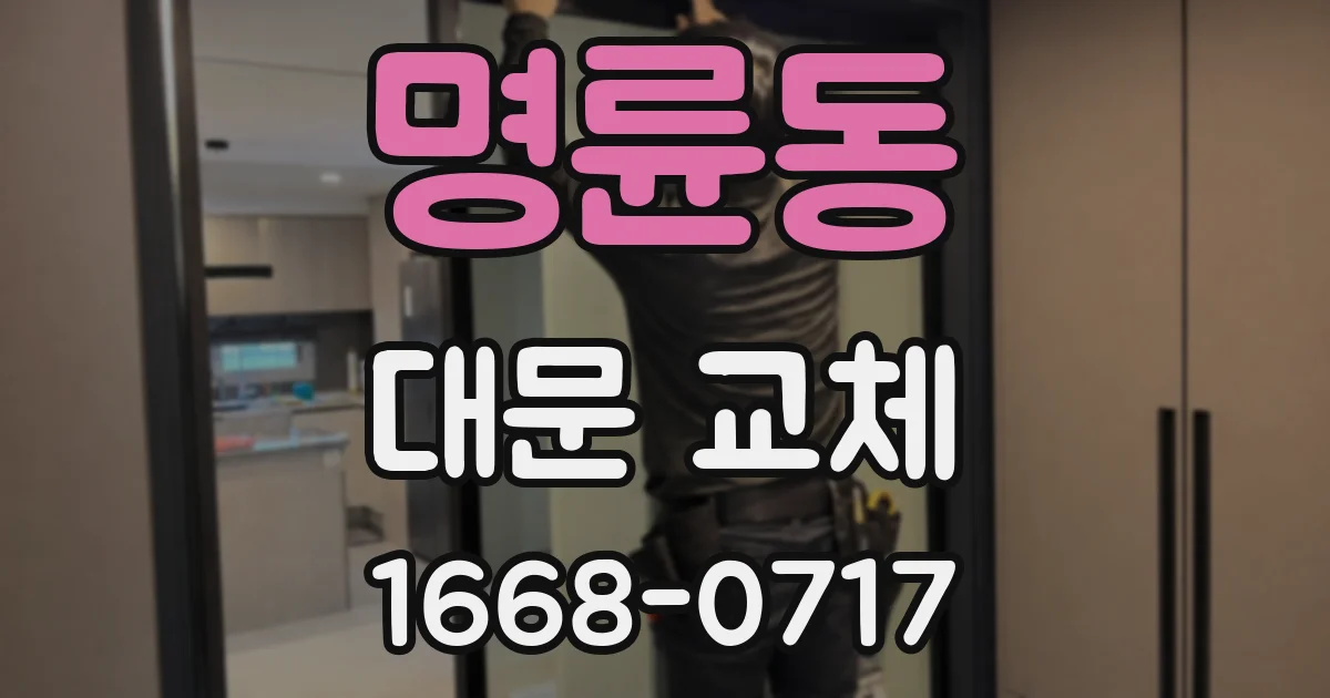 명륜동 대문 교체