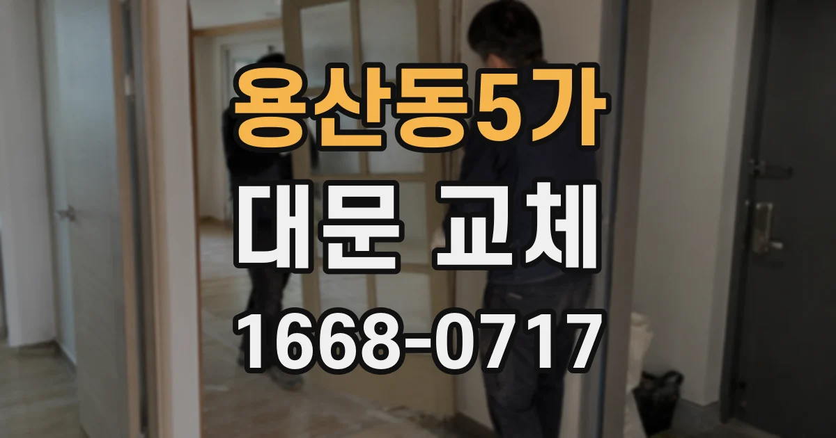 용산동5가 대문 교체