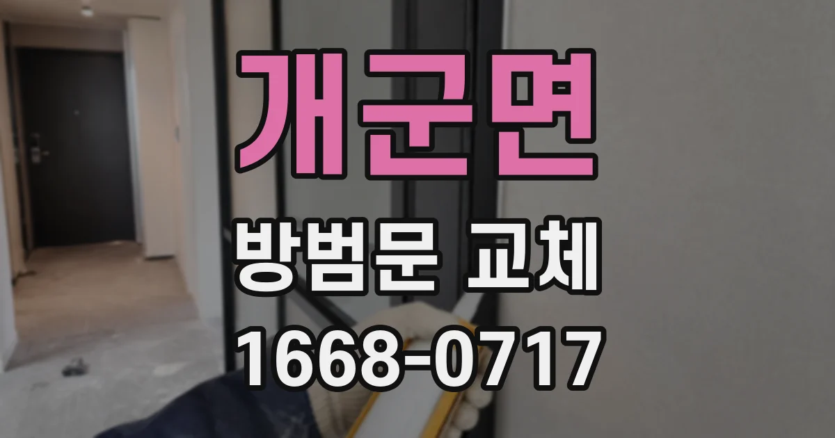 개군면 방범문 교체