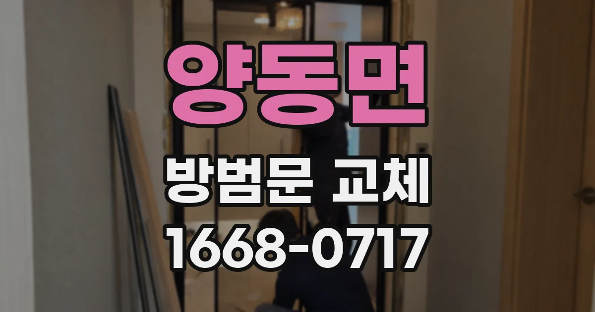 양동면 방범문 교체